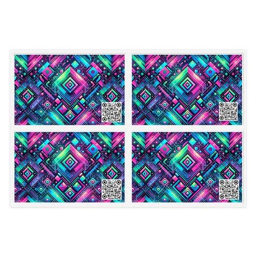 Tech-Infused Graphics Tech-Forward Streetwear Sticker Sheets - 8404 Design-52