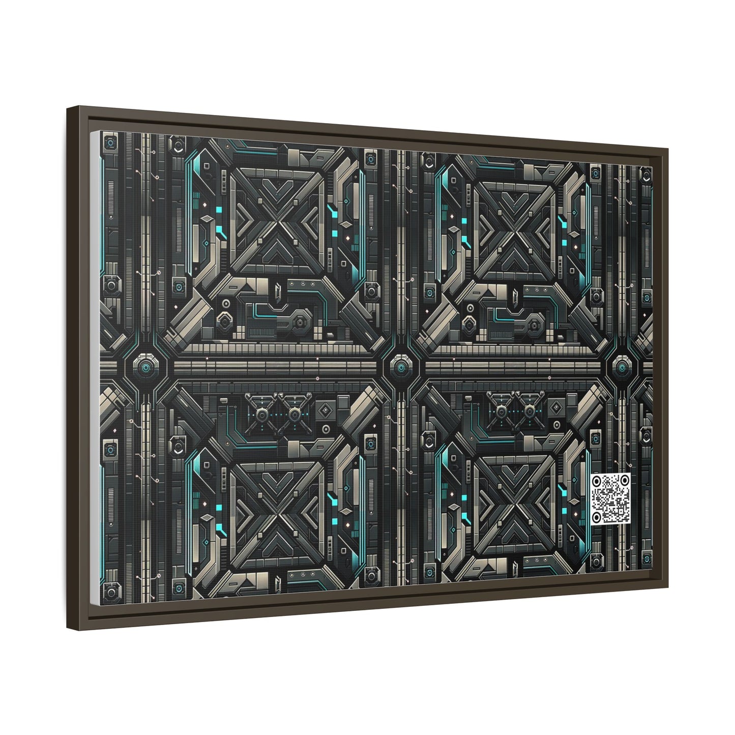 Tech Noir Futuristic Tech Aesthetic with a Dark Twist Matte Canvas, Framed (multi-color) - 8404 Design-59 A