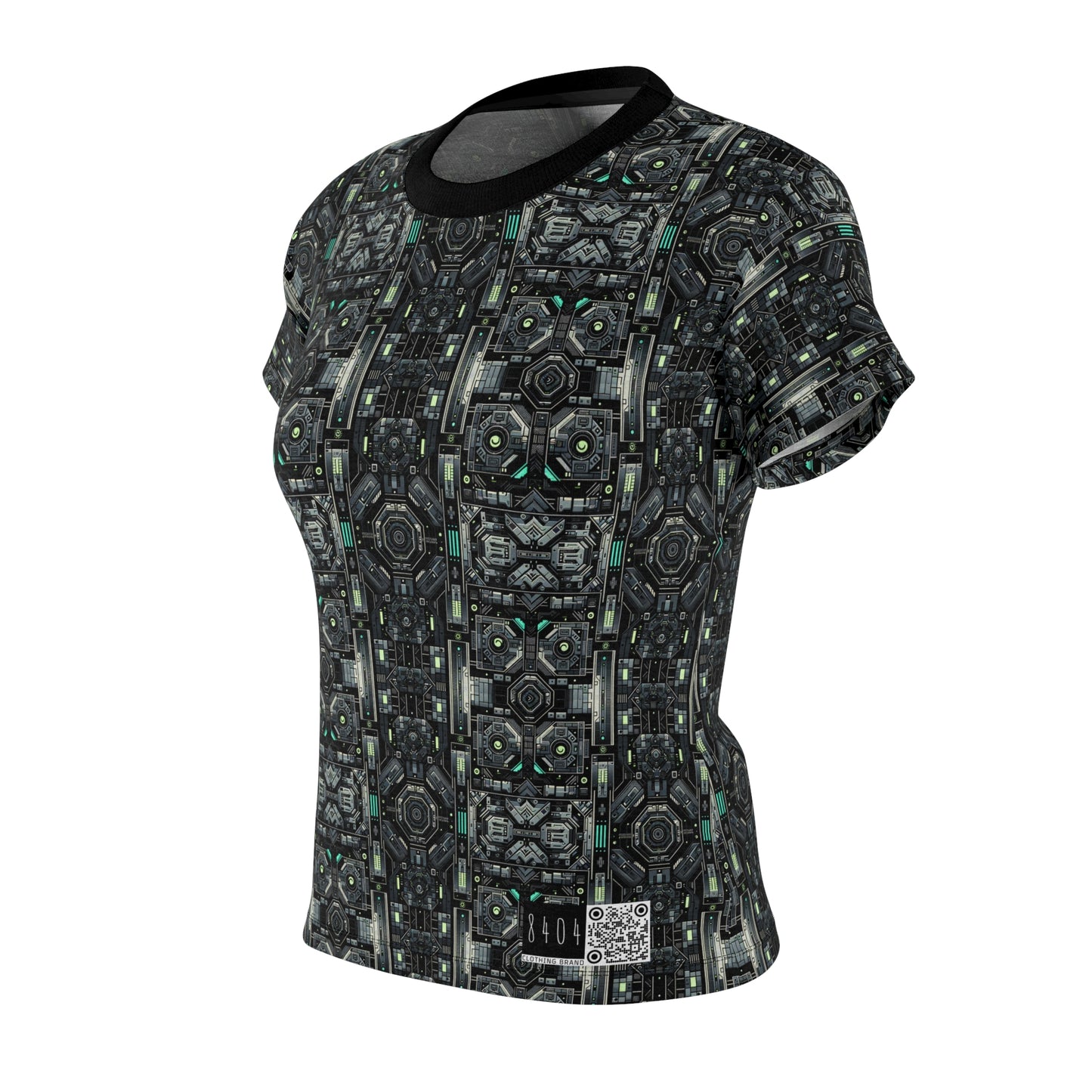 Tech Noir Tech-Forward Minimalism Women's Cut & Sew Tee - 8404 Design-52