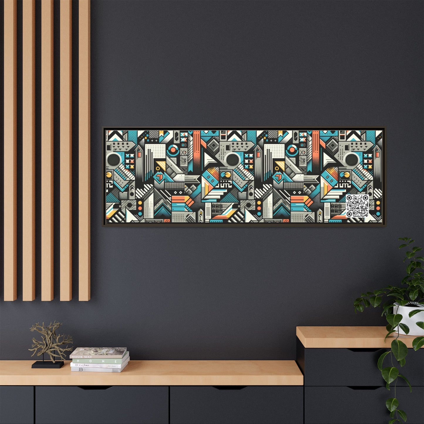 Digital Street Art Urban Street Style Matte Canvas, Framed (multi-color) - 8404 Design-81 B