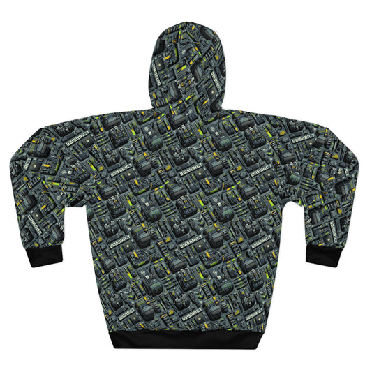 Tech Utility Streetwear Futuristic Tech-Forward Pullover Hoodie - 8404 Design-47