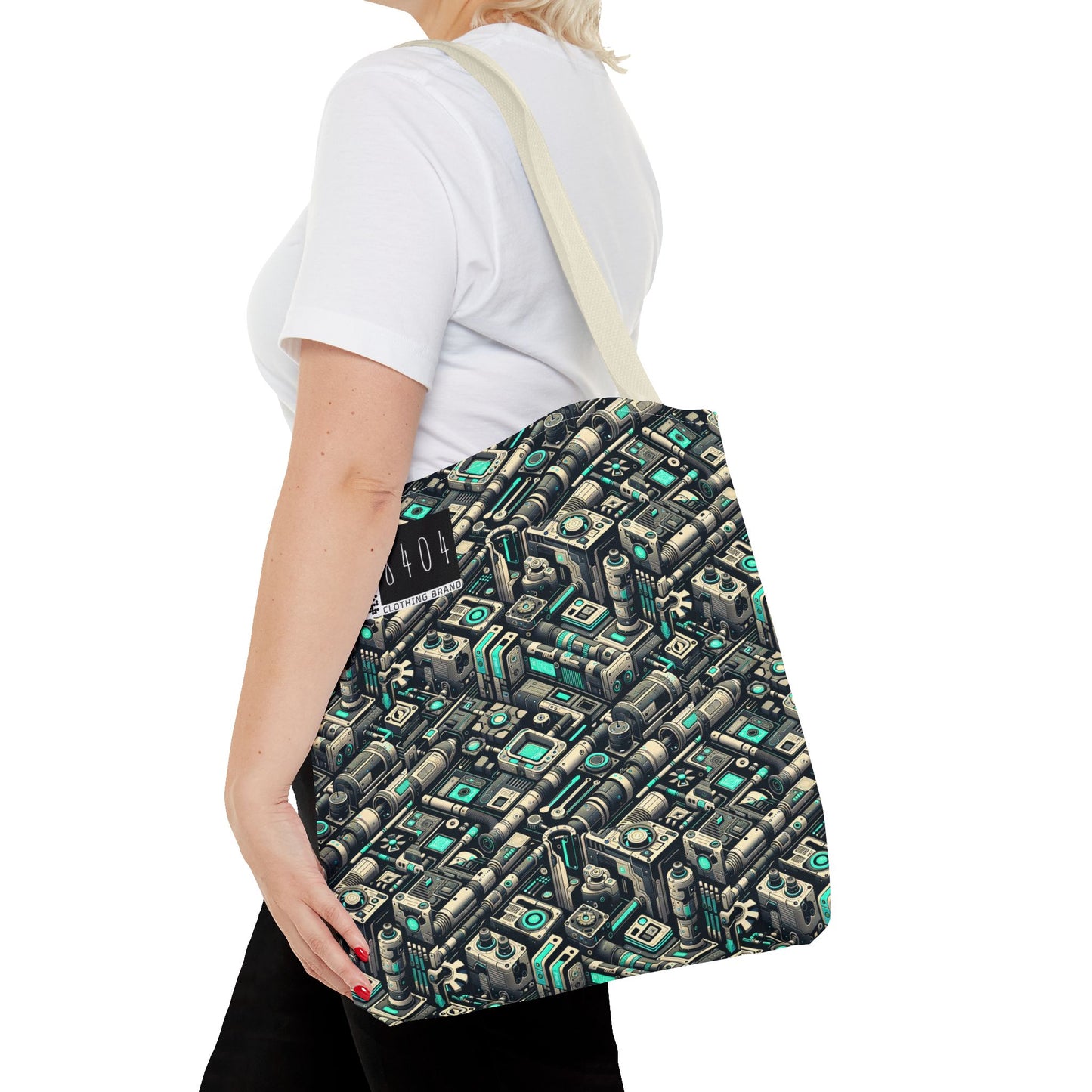 Tech Utility Fusion Modern Tech Streetwear Tote Bag - 8404 Design-49