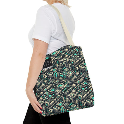 Tech Utility Fusion Modern Tech Streetwear Tote Bag - 8404 Design-49