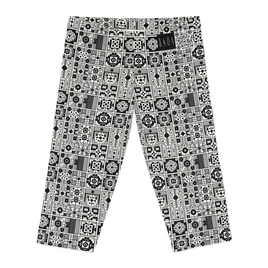 Digital Minimalism Minimalist Tech Women's Capri Leggings - 8404 Design-55