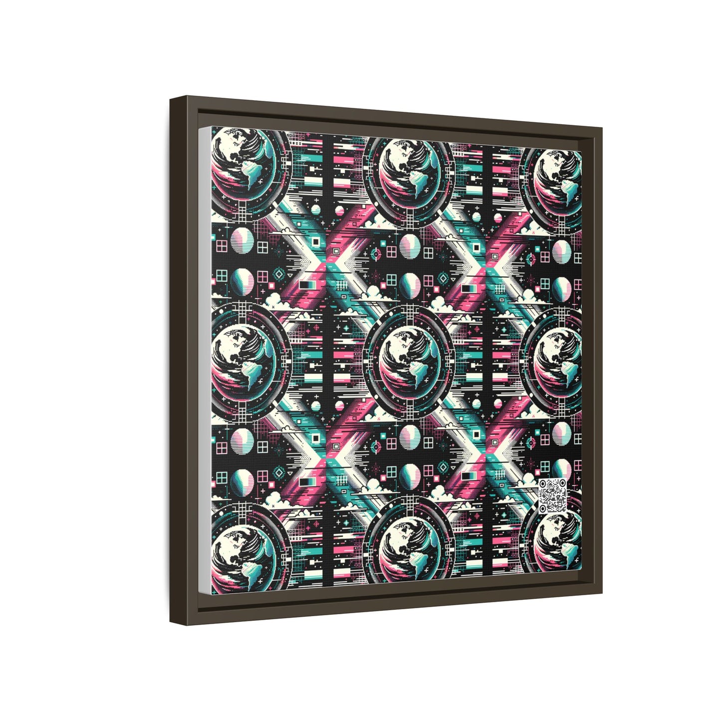 Digital Artistry Digital-native Streetwear Matte Canvas, Framed (multi-color) - 8404 Design-62 B