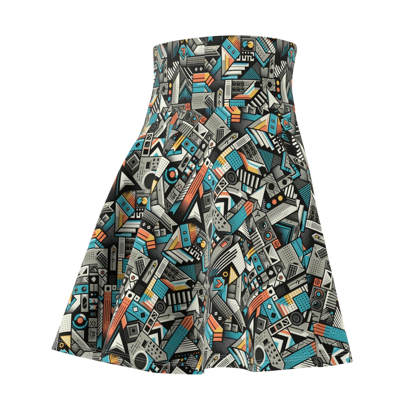 Digital Street Art Urban Street Style Women's Skater Skirt - 8404 Design-81