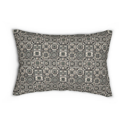 Cyber Garden Party Tech Garden Extravaganza Spun Polyester Lumbar Pillow - 8404 Design-45 S