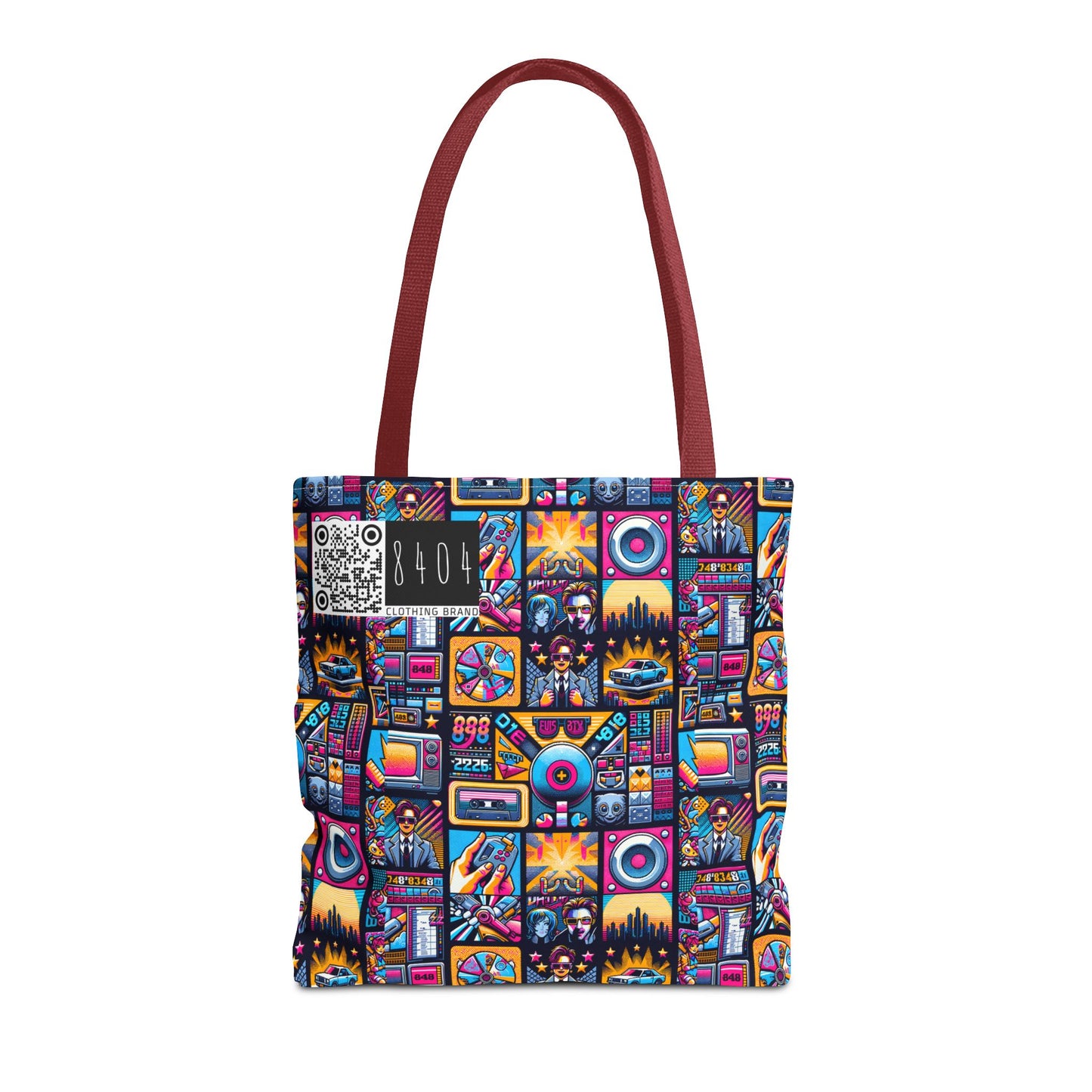 Digital Pop Culture Mashup Maximalist Pop Tote Bag - 8404 Design-52