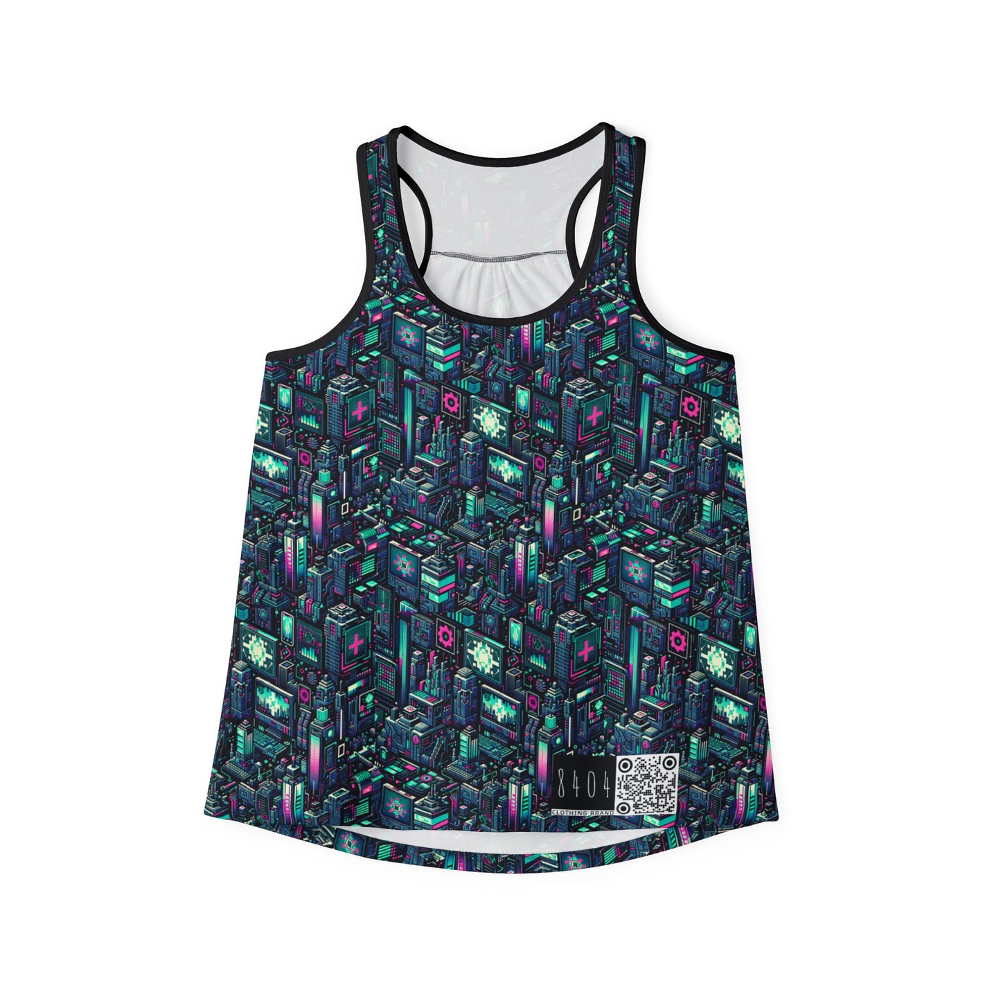 Digital Rebellion Tech-Inspired Streetwear Women's Tank Top - 8404 Design-58