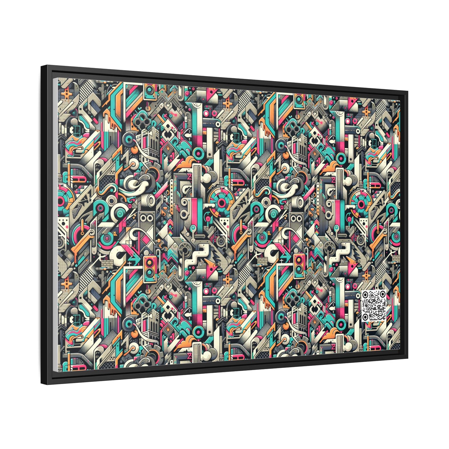 Digital Street Art Urban Street Style Matte Canvas, Framed (multi-color) - 8404 Design-74 A