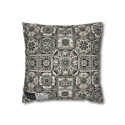 Cyber Garden Party Tech Garden Extravaganza Faux Suede Square Pillowcase - 8404 Design-45