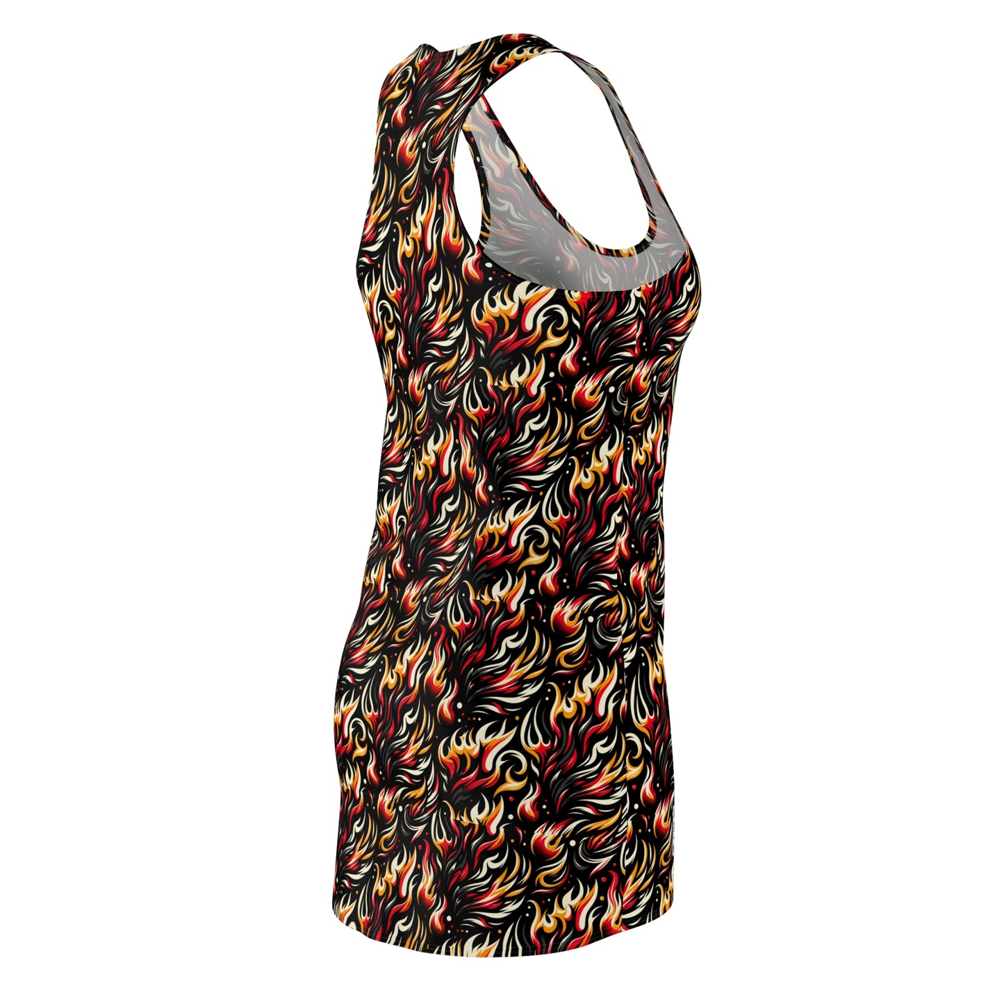 Fire & Flames Bold Streetwear Statement Women's Cut & Sew Racerback Dress - 8404 Design-60