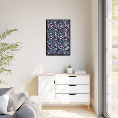 Digital Rebellion Youthful Streetwear with a Rebellious Digital Twist Matte Canvas, Framed (multi-color) - 8404 Design-71 A
