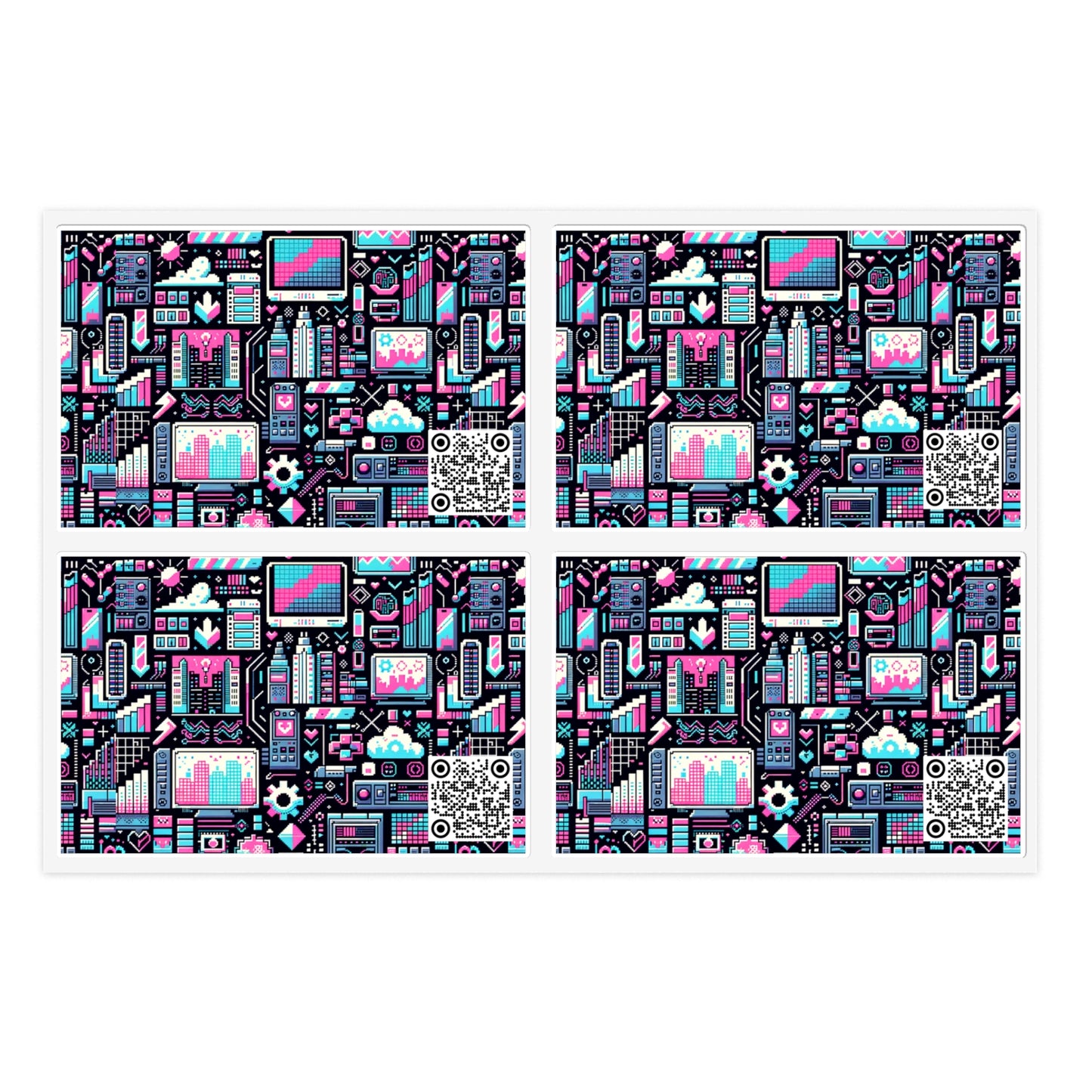 Digital Rebellion Youthful Streetwear with a Rebellious Digital Twist Sticker Sheet - 8404 Design-71