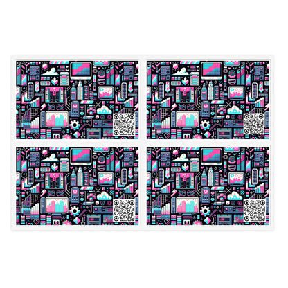 Digital Rebellion Youthful Streetwear with a Rebellious Digital Twist Sticker Sheet - 8404 Design-71