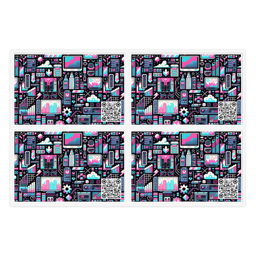 Digital Rebellion Youthful Streetwear with a Rebellious Digital Twist Sticker Sheet - 8404 Design-71