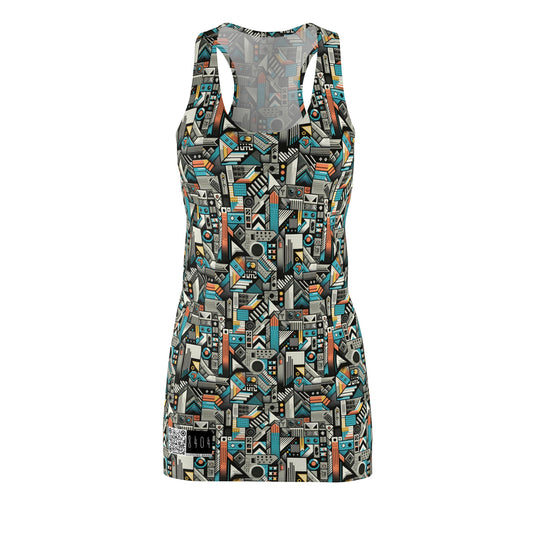 Digital Street Art Urban Street Style Women's Cut & Sew Racerback Dress - 8404 Design-81
