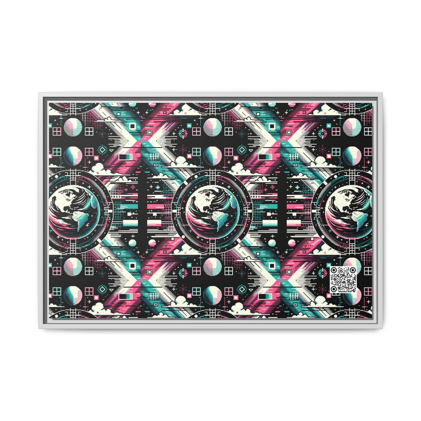 Digital Artistry Digital-native Streetwear Matte Canvas, Framed (multi-color) - 8404 Design-62 A