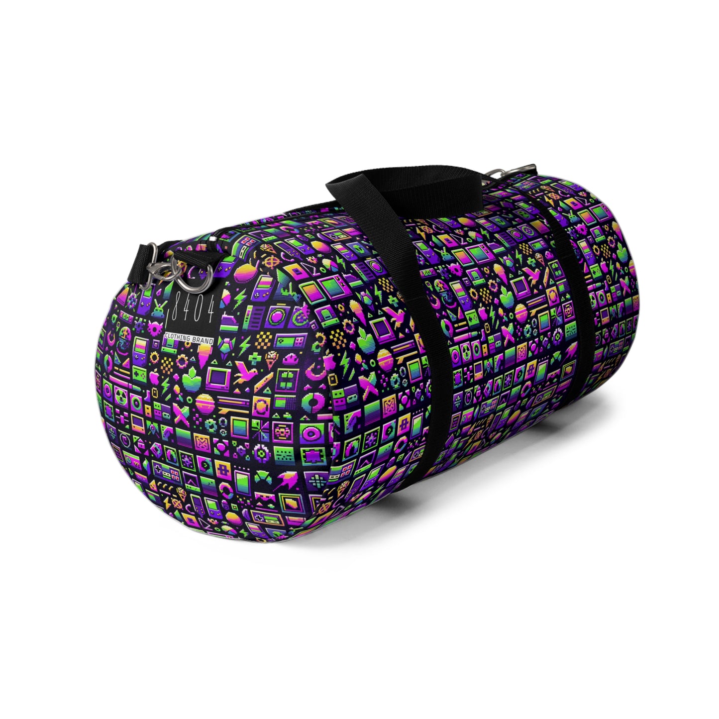 Digital Nostalgia Remix Modern Vintage Fusion Duffel Bag - 8404 Design-49