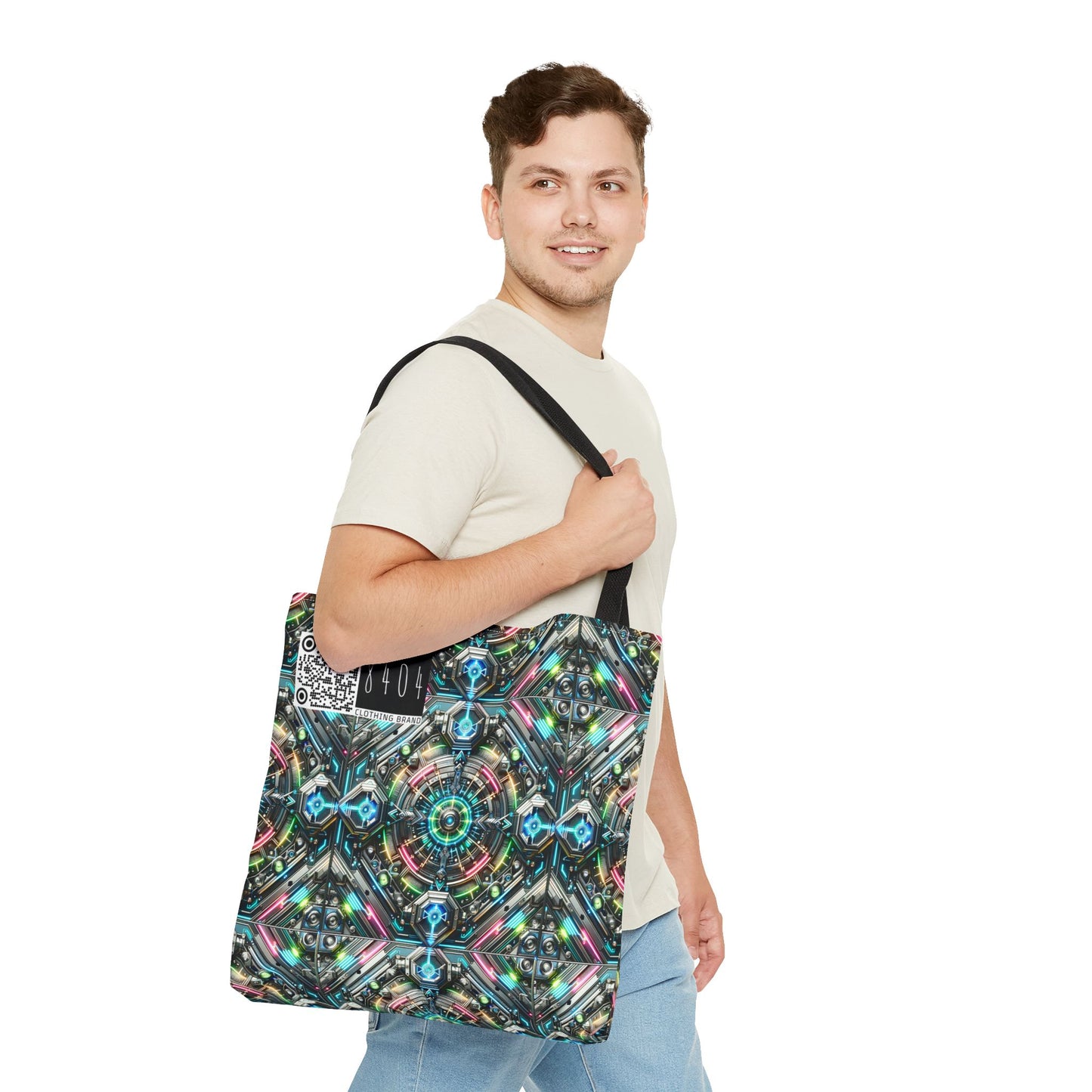 Tech-Infused Futurism Futuristic Tech Tote Bag - 8404 Design-53