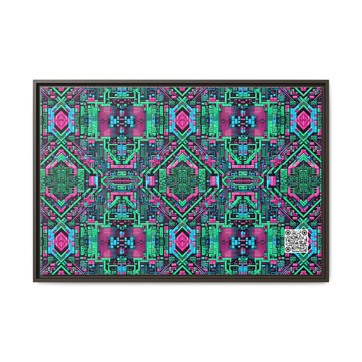 Digital Glitch Vibes Tech-Inspired Streetwear Matte Canvas, Framed (multi-Color) - 8404 Design-71 A
