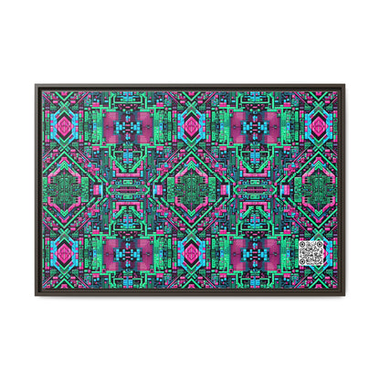 Digital Glitch Vibes Tech-Inspired Streetwear Matte Canvas, Framed (multi-Color) - 8404 Design-71 A