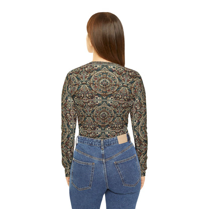 Urban Renaissance Historical Fusion With Street Edge Women's Long Sleeve V-Neck Shirt - 8404 Design-57