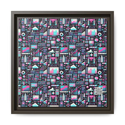 Digital Rebellion Youthful Streetwear with a Rebellious Digital Twist Matte Canvas, Framed (multi-color) - 8404 Design-71 B