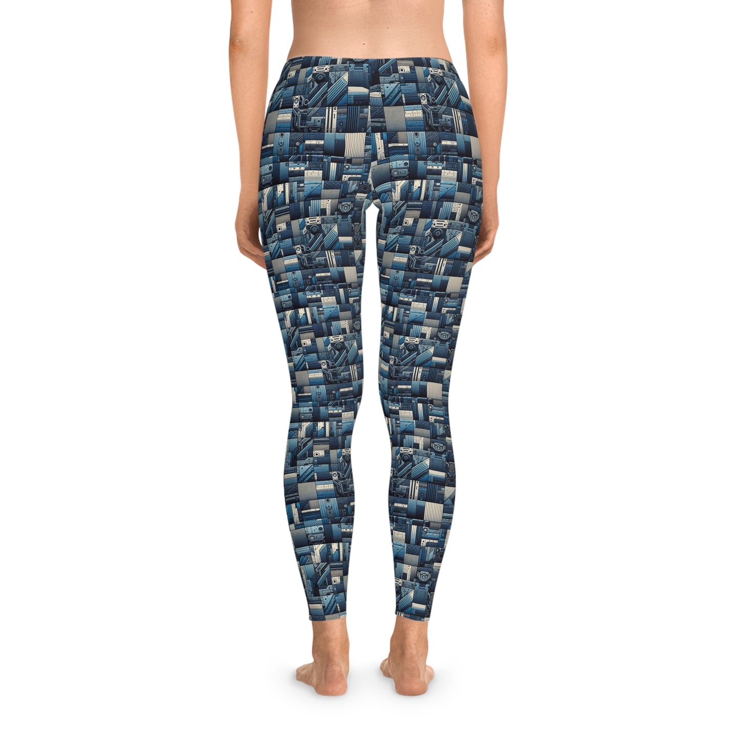 Tech-Inspired Utility Tech-Forward Streetwear With Utilitarian Edge Stretch Leggings - 8404 Design-44