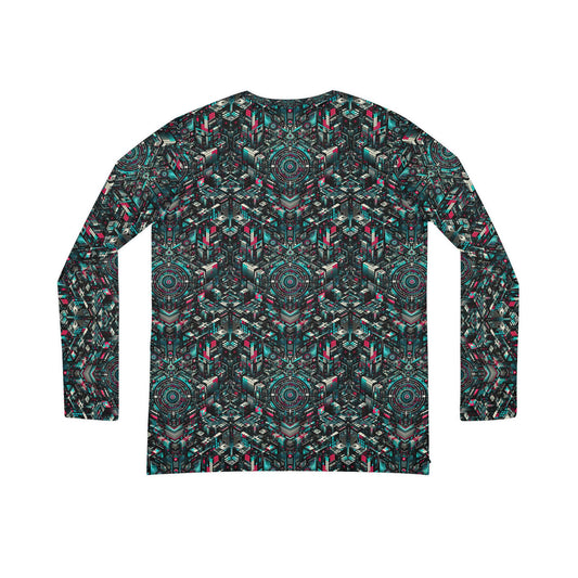 Digital Rebellion Tech-Inspired Streetwear Women's Long Sleeve V-Neck Shirt - 8404 Design-54