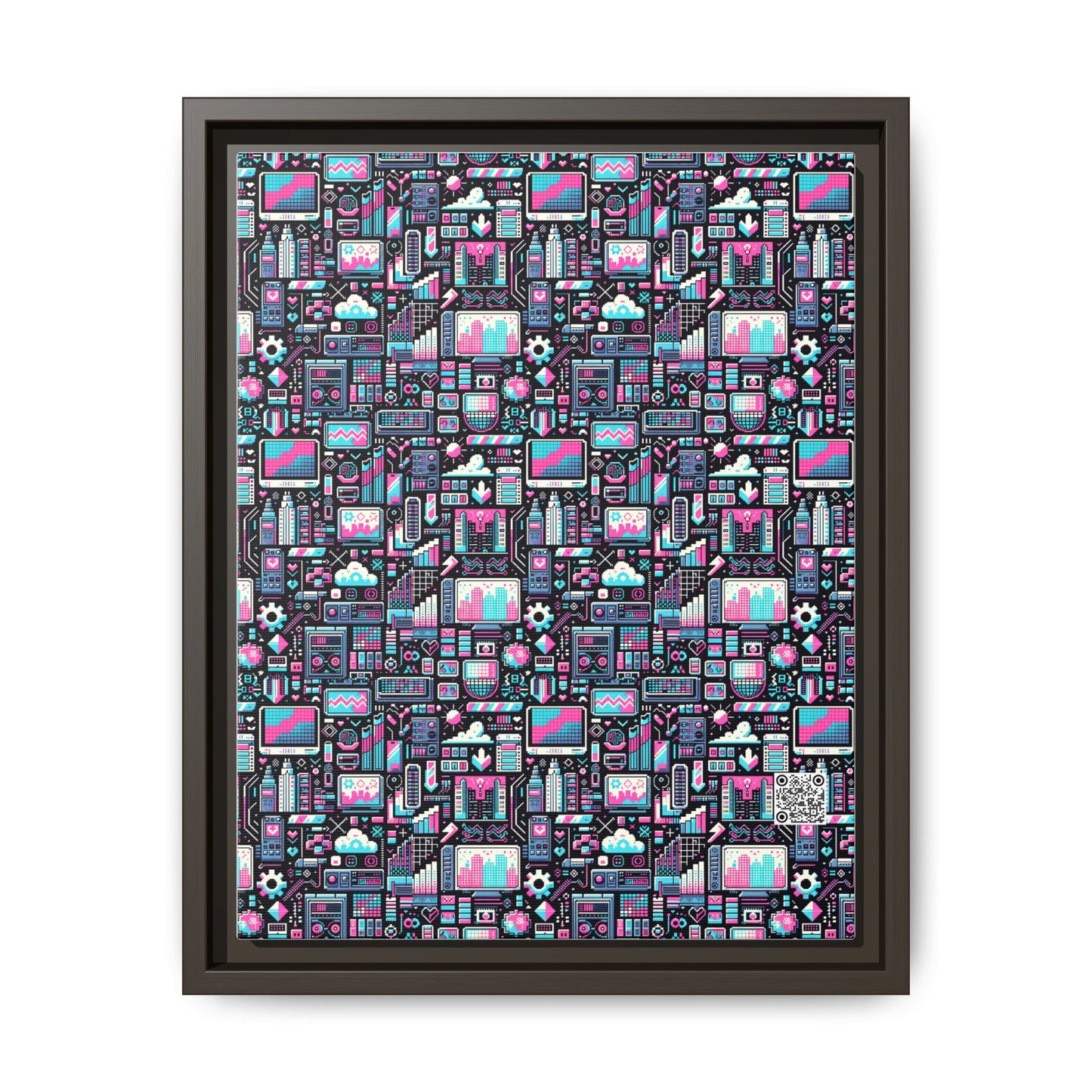 Digital Rebellion Youthful Streetwear with a Rebellious Digital Twist Matte Canvas, Framed (multi-color) - 8404 Design-71 A