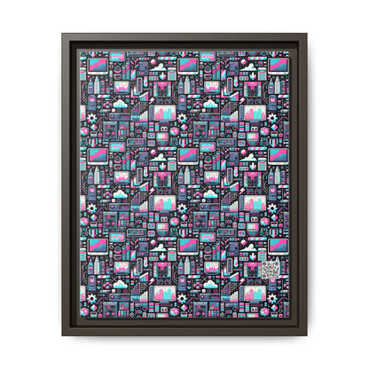Digital Rebellion Youthful Streetwear with a Rebellious Digital Twist Matte Canvas, Framed (multi-color) - 8404 Design-71 A