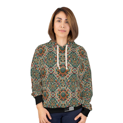 Cultural Fusion Tech Blend of Cultural Heritage With Tech-Inspired Elements Pullover Hoodie - 8404 Design-74
