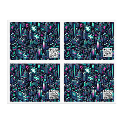 Digital Rebellion Tech-Inspired Streetwear Sticker Sheets - 8404 Design-58