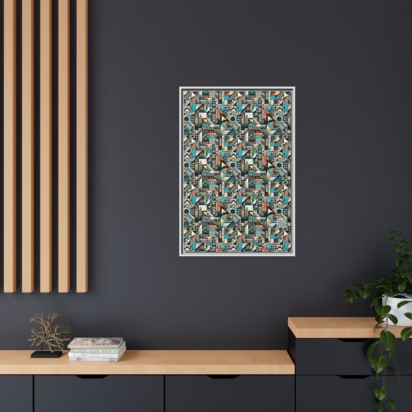 Digital Street Art Urban Street Style Matte Canvas, Framed (multi-color) - 8404 Design-81 A