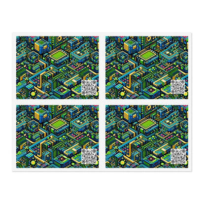 Digital Nomad Chic Cyberpunk Tech Sticker Sheets - 8404 Design-47