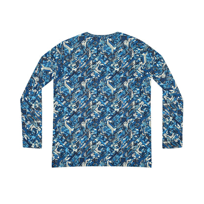 Tech Urban Camo Tech-Forward Streetwear With a Futuristic Military Edge Women's Long Sleeve V-Neck Shirt - 8404 Design-39
