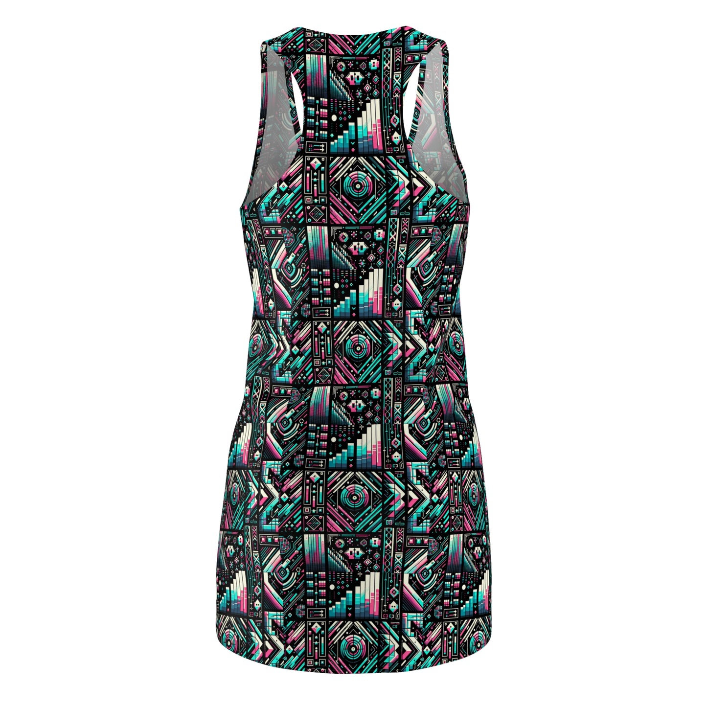 Digital Artistry Digital-native Streetwear Women's Cut & Sew Racerback Dress - 8404 Design-60