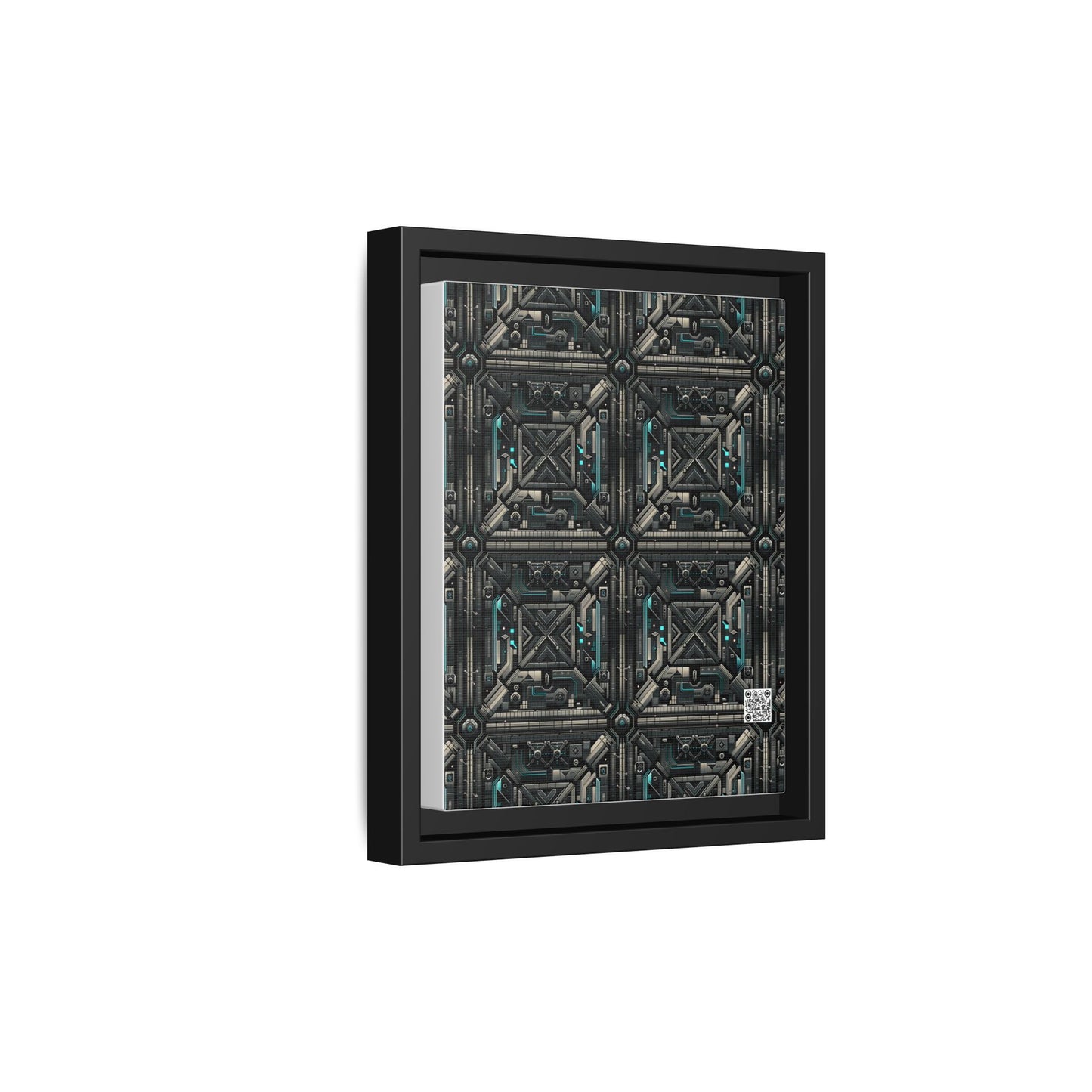 Tech Noir Futuristic Tech Aesthetic with a Dark Twist Matte Canvas, Framed (multi-color) - 8404 Design-59 B