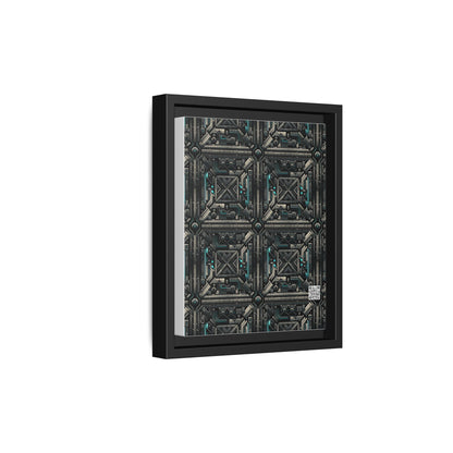 Tech Noir Futuristic Tech Aesthetic with a Dark Twist Matte Canvas, Framed (multi-color) - 8404 Design-59 B