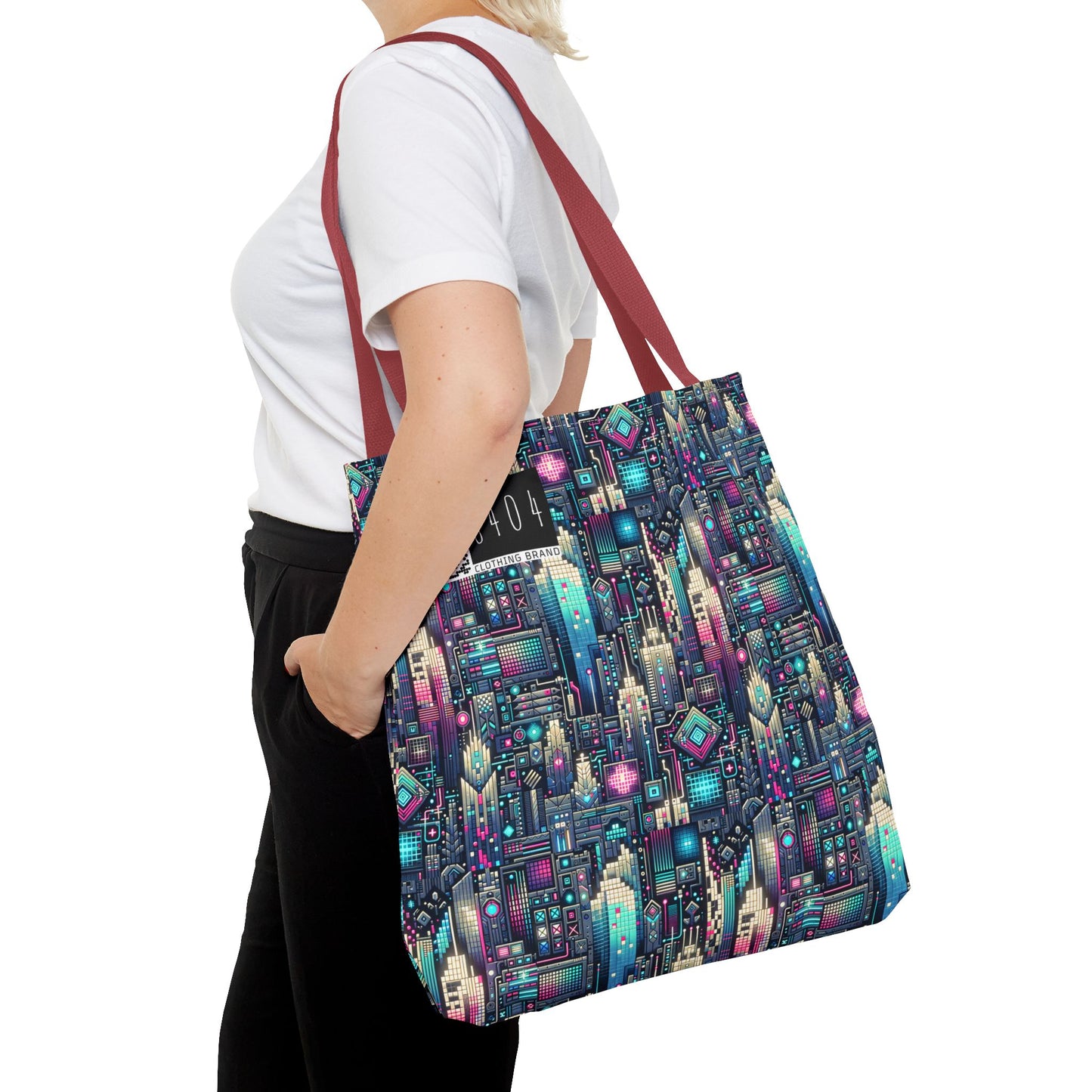 Digital Renaissance Tech-Forward Maximalism Tote Bag - 8404 Design-56