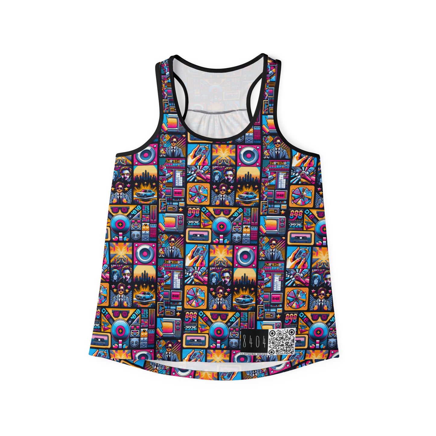 Digital Pop Culture Mashup Maximalist Pop Women's Tank Top - 8404 Design-52