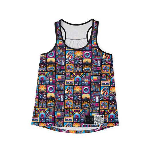 Digital Pop Culture Mashup Maximalist Pop Women's Tank Top - 8404 Design-52