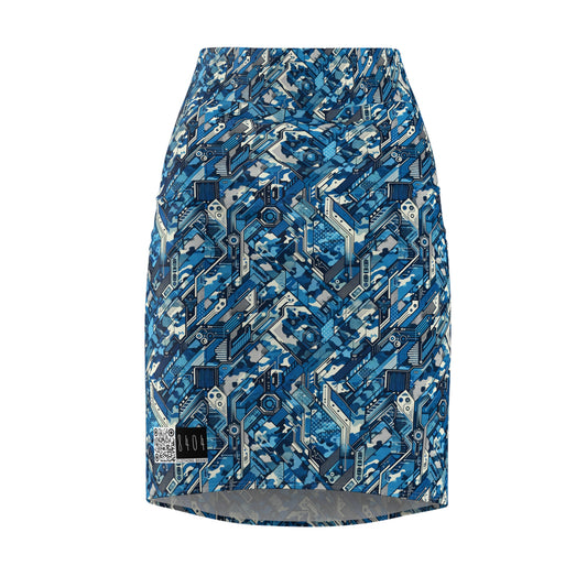 Tech Urban Camo Tech-Forward Streetwear With a Futuristic Military Edge Women's Pencil Skirt - 8404 Design-39