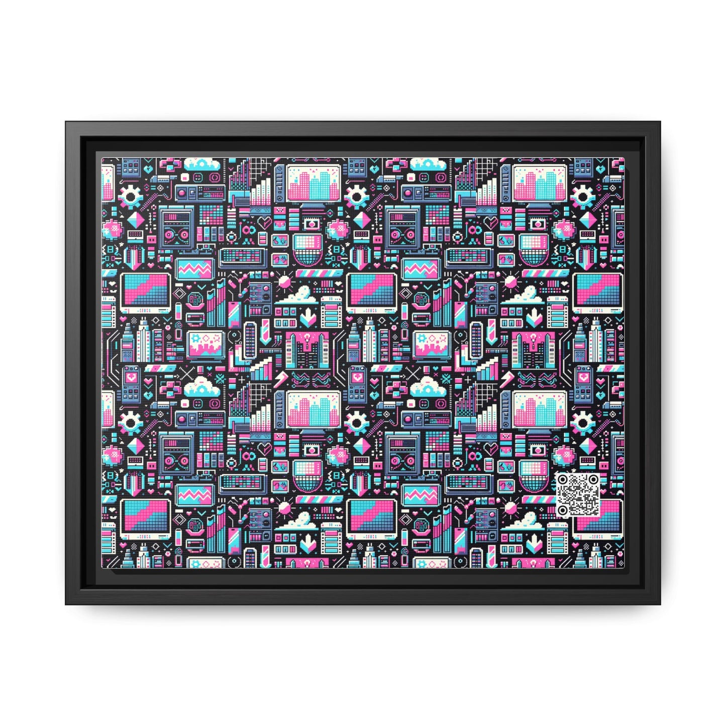 Digital Rebellion Youthful Streetwear with a Rebellious Digital Twist Matte Canvas, Framed (multi-color) - 8404 Design-71 A