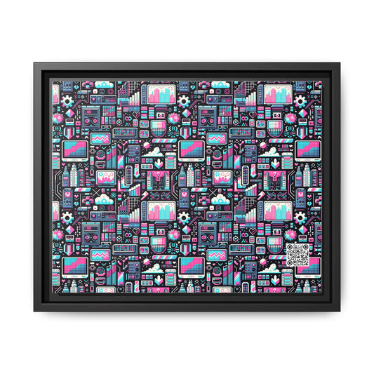 Digital Rebellion Youthful Streetwear with a Rebellious Digital Twist Matte Canvas, Framed (multi-color) - 8404 Design-71 A