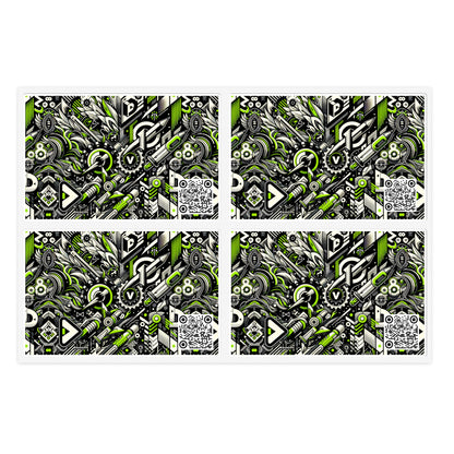 Graffiti Tech Fusion Bold Streetwear Fusion Sticker Sheets - 8404 Design-59