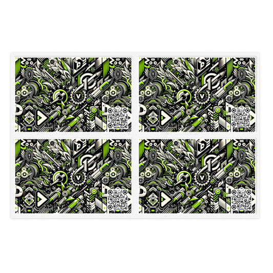 Graffiti Tech Fusion Bold Streetwear Fusion Sticker Sheets - 8404 Design-59