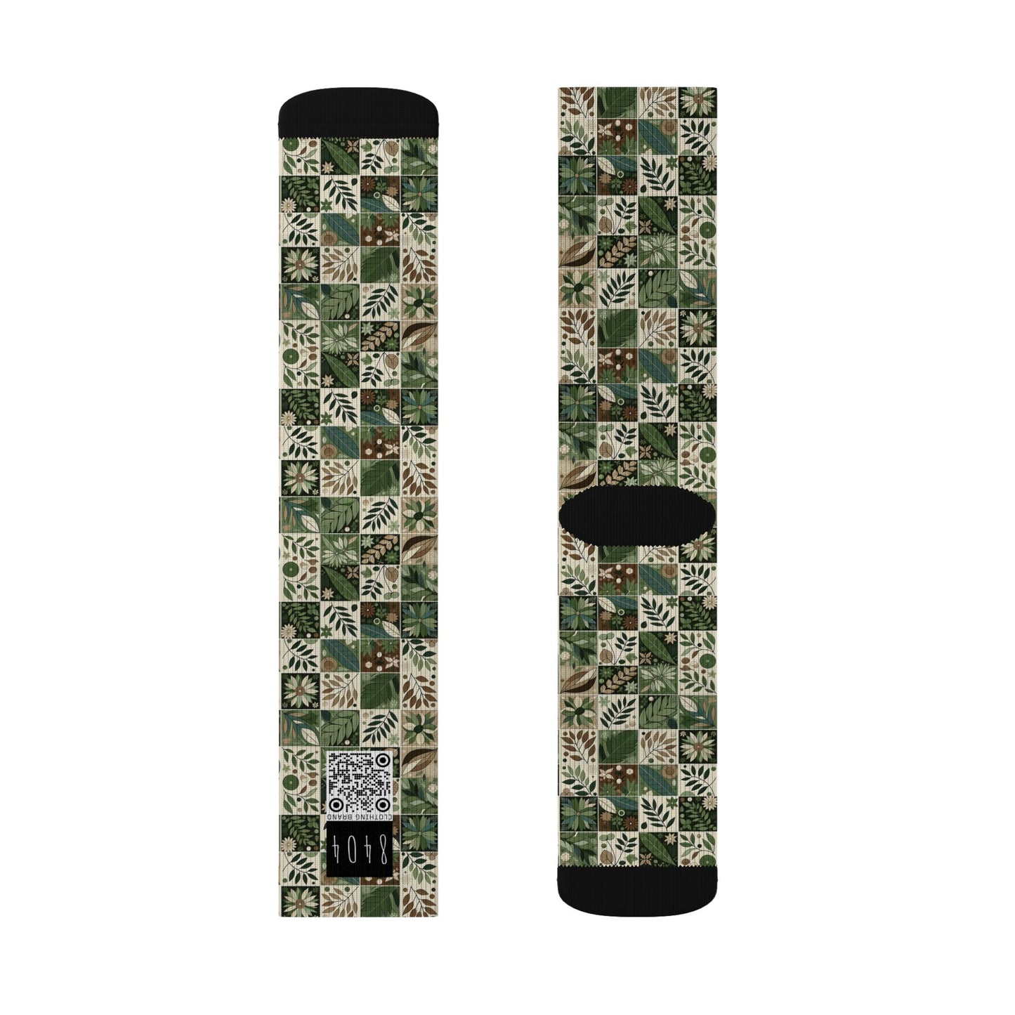 Streetwear Sustainability Environmentally Conscious Streetwear with a Natural Aesthetic Sublimation Socks - 8404 Design-57