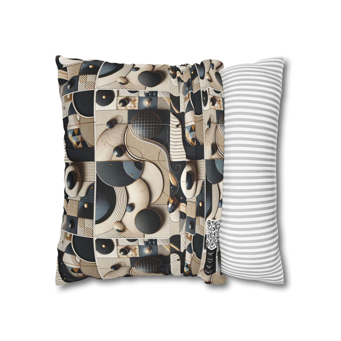 Tech-forward Luxe Streetwear Tech Luxe Fusion Spun Polyester Square Pillowcase - 8404 Design-71